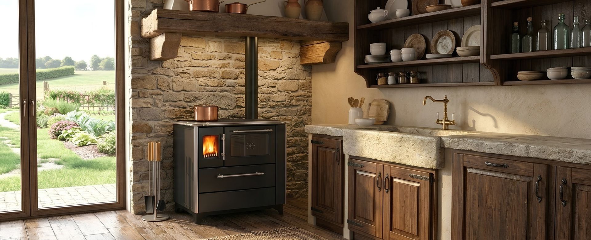 Wood cooker stove